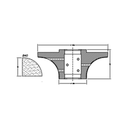 Marmo Elettromeccanica B40 Demi Bullnose - 40mm Diamond Profiling Wheel - Line 60 CNC Bore 35mm
