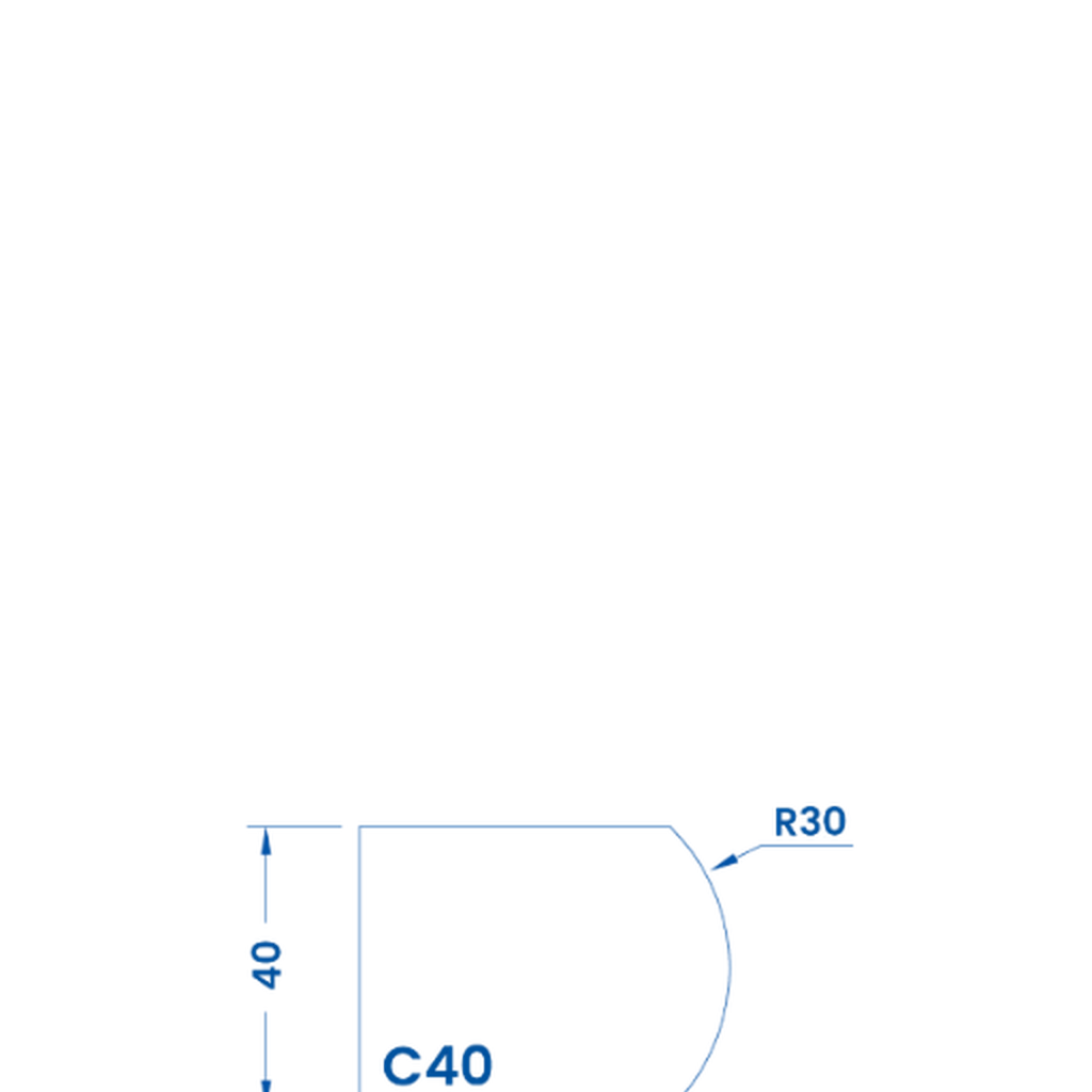 Marmo Elettromeccanica C30 Pencil Crescent - 30mm Diamond Profiling Wheel - Router Bit