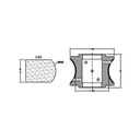 Marmo Elettromeccanica C40 Pencil Crescent - 40mm Diamond Profiling Wheel - Line 60 CNC Bore 35mm