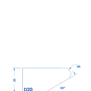 Marmo Elettromeccanica C40 Pencil Crescent - 40mm Diamond Profiling Wheel - Router Bit