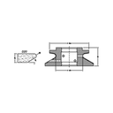 Marmo Elettromeccanica D20 Shark Nose - 20mm Diamond Profiling Wheel - Line 60 CNC Bore 35mm