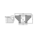 Marmo Elettromeccanica E40 24x24 Bevel Edge - 40mm Diamond Profiling Wheel - Line 60 CNC Bore 35mm