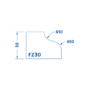 Marmo Elettromeccanica FZ30 Ogee Flat - 30mm Diamond Profiling Wheel - Router Bit