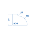 Marmo Elettromeccanica H30 Dupont - 30mm Diamond Profiling Wheel - Router Bit