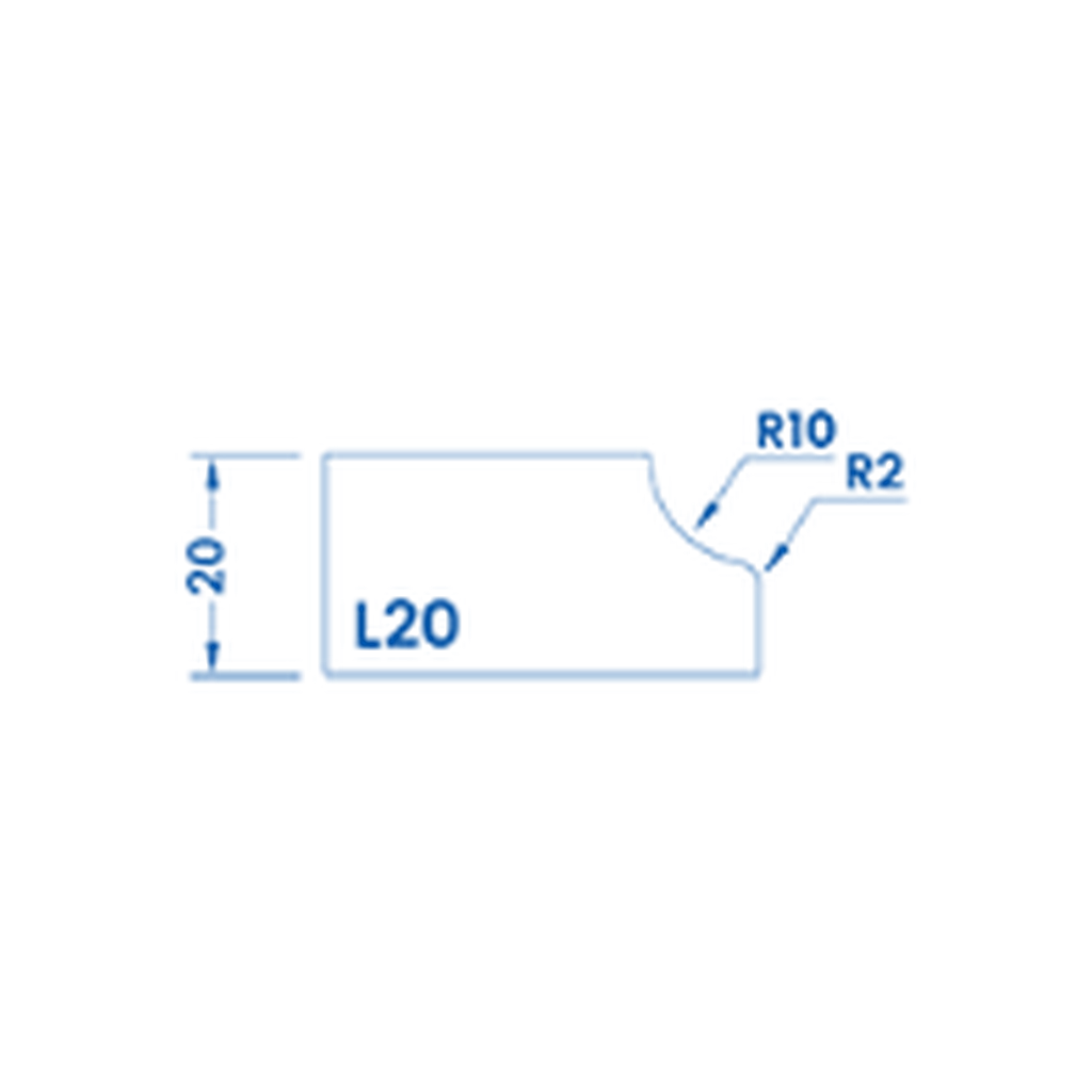 [SS67064] Marmo Elettromeccanica L20 Straight Edge - 20mm Diamond Profiling Wheel - Router Bit (1, IW Electroplated Kit)