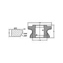 Marmo Elettromeccanica M30 Deep Ogee - 30mm Diamond Profiling Wheel - Line 60 CNC Bore 35mm