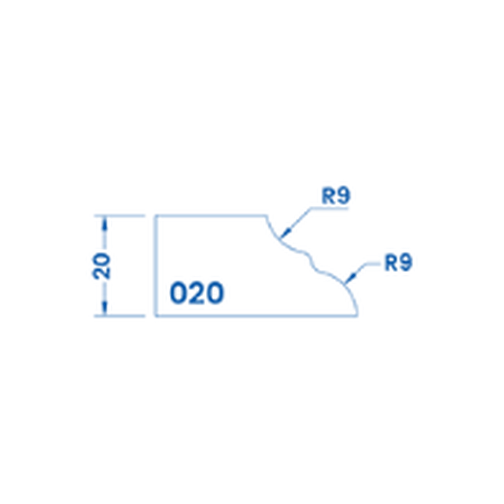 [SS67070] Marmo Elettromeccanica O20 Full Bullnose - 20mm Diamond Profiling Wheel - Router Bit (1, IW Electroplated Kit)