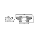 Marmo Elettromeccanica O30 Full Bullnose - 30mm Diamond Profiling Wheel - Line 60 CNC Bore 35mm