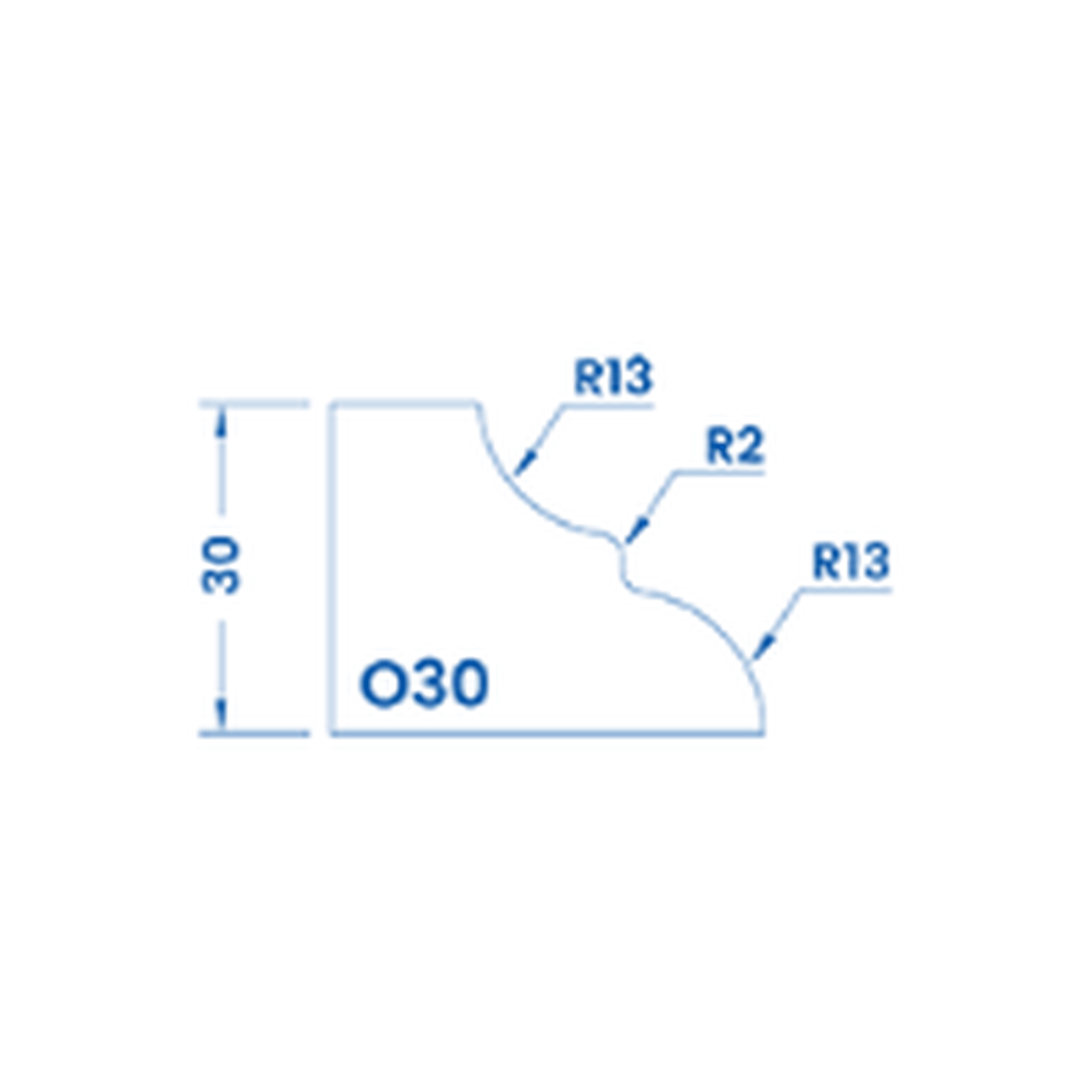 [SS67071] Marmo Elettromeccanica O30 Full Bullnose - 30mm Diamond Profiling Wheel - Router Bit (1, IW Electroplated Kit)