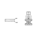 Marmo Elettromeccanica T12 r2.5 Flat Bevel - 12mm Diamond Profiling Wheel - Line 20 CNC 1/2 Gas Sinkhole