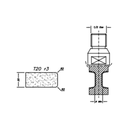 Marmo Elettromeccanica T20 r3 Flat Bevel - 20mm Diamond Profiling Wheel - Router Bit
