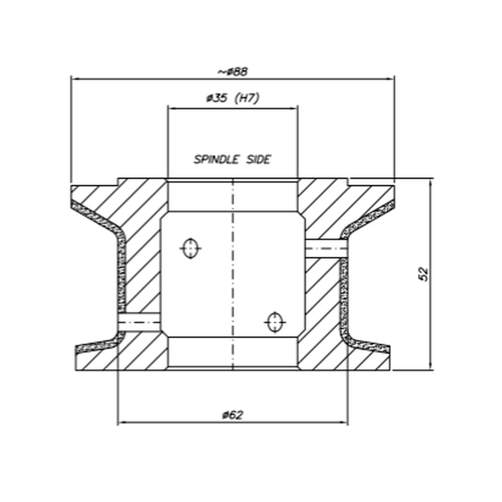 Marmo Elettromeccanica T30 r3 30° Flat Bevel - 30mm Diamond Profiling Wheel - Line 60 CNC Bore 35mm