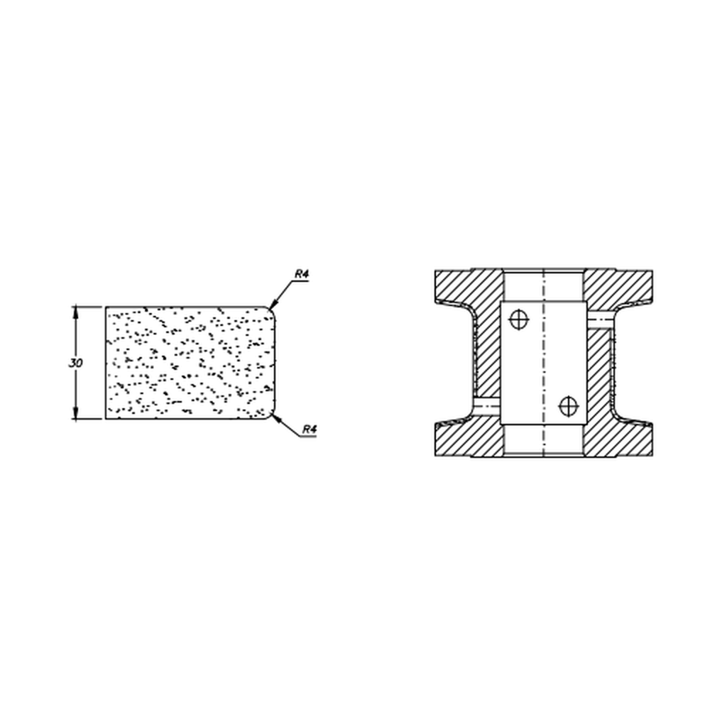 [SCE41444] Marmo Elettromeccanica T30 r4 Flat Bevel - 30mm Diamond Profiling Wheel - Line 40 CNC Bore 22mm (1, EHS Kit)
