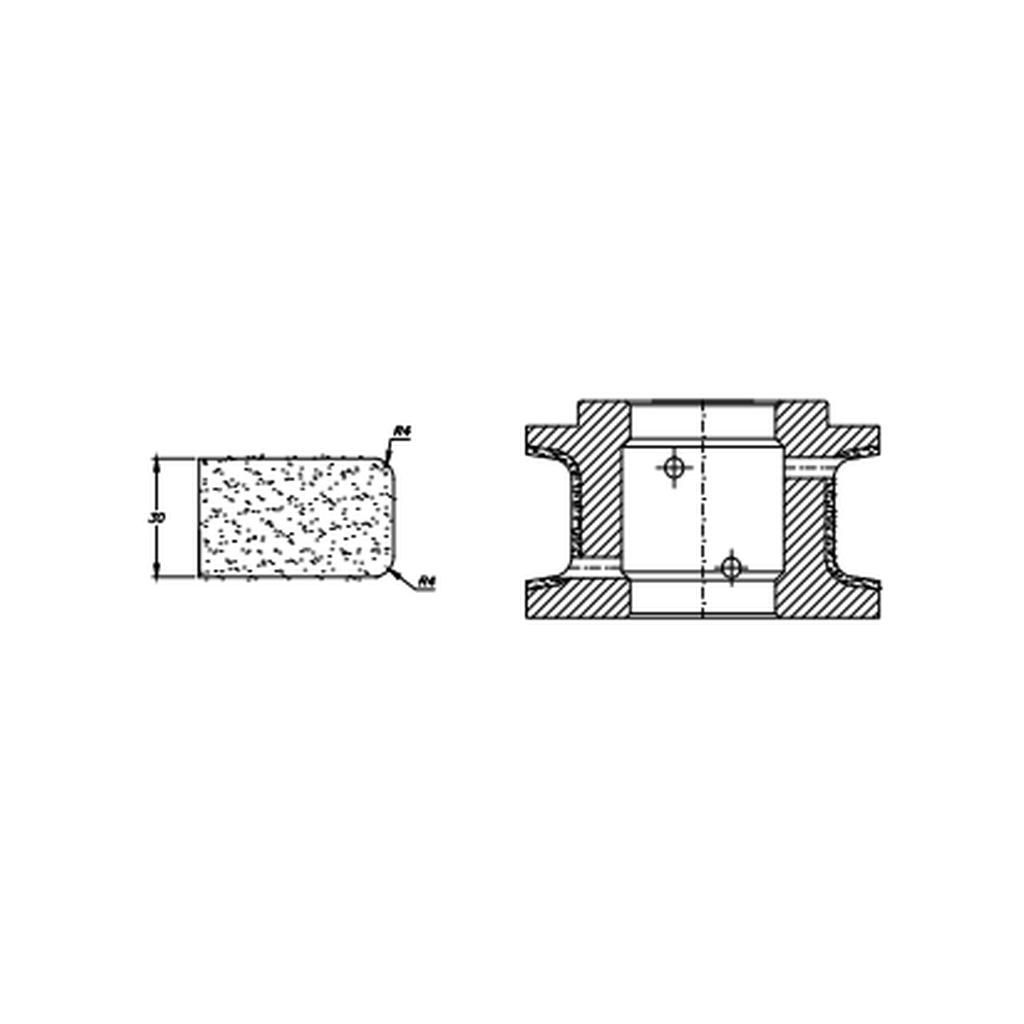 [SCE61444] Marmo Elettromeccanica T30 r4 Flat Bevel - 30mm Diamond Profiling Wheel - Line 60 CNC Bore 35mm (1, EHS Kit)