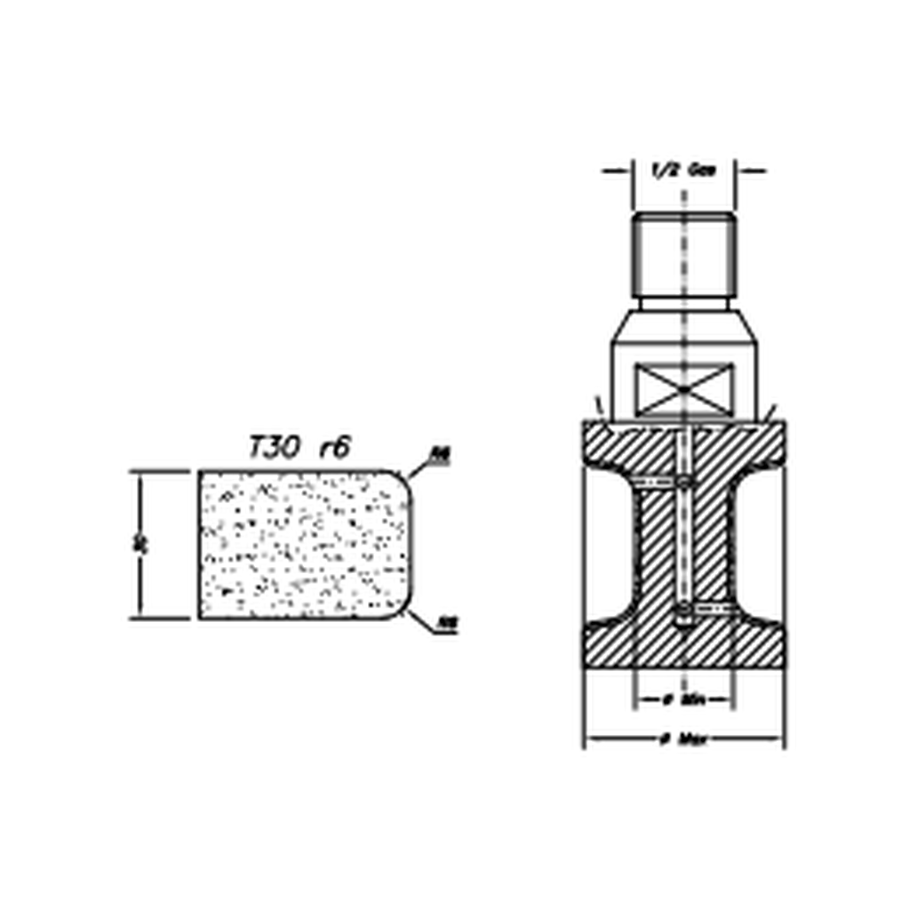 [SCE21D156] Marmo Elettromeccanica T30 r6 Flat Bevel - 30mm Diamond Profiling Wheel - Line 20 CNC 1/2 Gas Sinkhole (1, EHS Kit)