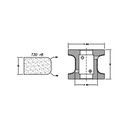 Marmo Elettromeccanica T30 r8 Flat Bevel - 30mm Diamond Profiling Wheel - Line 40 CNC Bore 22mm