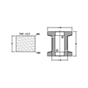 Marmo Elettromeccanica T40 r3.5 Flat Bevel - 40mm Diamond Profiling Wheel - Line 40 CNC Bore 22mm