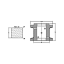 Marmo Elettromeccanica T40 r5 Flat Bevel - 40mm Diamond Profiling Wheel - Line 60 CNC Bore 35mm