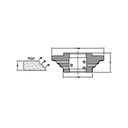 Marmo Elettromeccanica TP20 Triple Pencil Waterfall - 20mm Diamond Profiling Wheel - Router Bit
