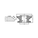 Marmo Elettromeccanica V+Q30 Bevel Quarter Round - 30mm Diamond Profiling Wheel - Line 60 CNC Bore 35mm