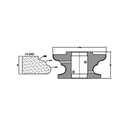 Marmo Elettromeccanica V+Q40 Bevel Quarter Round - 40mm Diamond Profiling Wheel - Line 60 CNC Bore 35mm