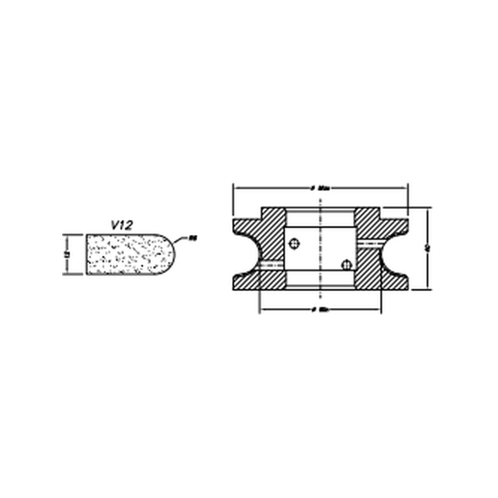Marmo Elettromeccanica V12 Bevel - 12mm Diamond Profiling Wheel - Router Bit