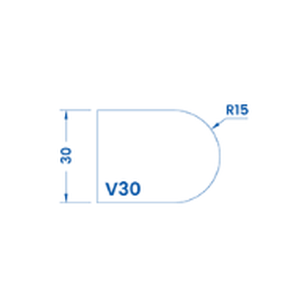 [SS67088] Marmo Elettromeccanica V30 Bevel - 30mm Diamond Profiling Wheel - Router Bit (1, IW Electroplated Kit)