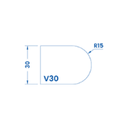 Marmo Elettromeccanica V30 Bevel - 30mm Diamond Profiling Wheel - Router Bit