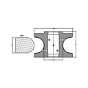 Marmo Elettromeccanica V50 Bevel - 50mm Diamond Profiling Wheel - Line 60 CNC Bore 35mm
