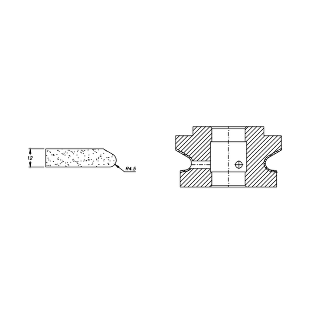 [SCE41110] Marmo Elettromeccanica X+D12 Double Shark Nose - 12mm Diamond Profiling Wheel - Line 40 CNC Bore 22mm (1, EHS Kit)