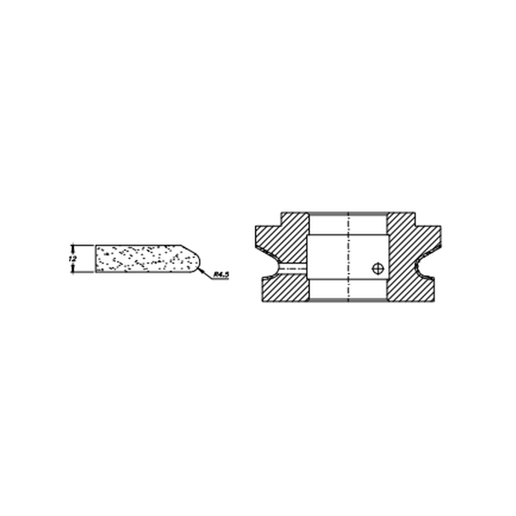 [SCE61110] Marmo Elettromeccanica X+D12 Double Shark Nose - 12mm Diamond Profiling Wheel - Line 60 CNC Bore 35mm (1, EHS Kit)
