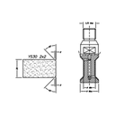 Marmo Elettromeccanica YS30 2x2 Chamfer Step - 30mm Diamond Profiling Wheel - Line 20 CNC 1/2 Gas Sinkhole