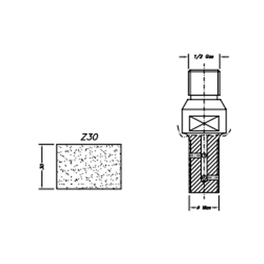 Marmo Elettromeccanica Z30 Flat Polish Seam - 30mm Diamond Profiling Wheel - Line 20 CNC 1/2 Gas Sinkhole