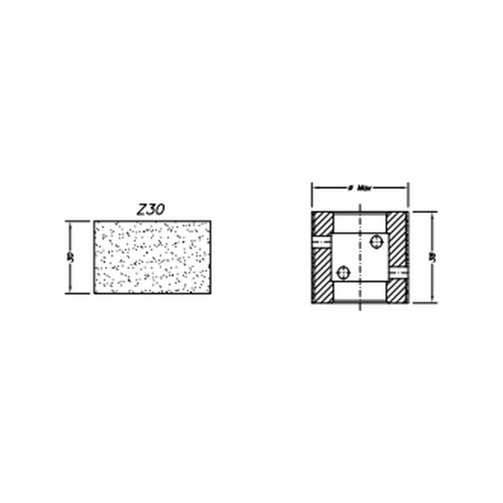 [SCE41034] Marmo Elettromeccanica Z30 Flat Polish Seam - 30mm Diamond Profiling Wheel - Line 40 CNC Bore 22mm (1, EHS Kit)