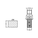 Marmo Elettromeccanica Z30 Flat Polish Seam - 30mm Diamond Profiling Wheel - Router Bit