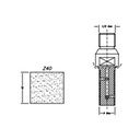 Marmo Elettromeccanica Z40 Flat Polish Seam - 40mm Diamond Profiling Wheel - Line 20 CNC 1/2 Gas Sinkhole