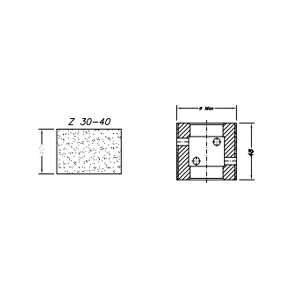 [SCE41035] Marmo Elettromeccanica Z40 Flat Polish Seam - 40mm Diamond Profiling Wheel - Line 40 CNC Bore 22mm (1, EHS Kit)