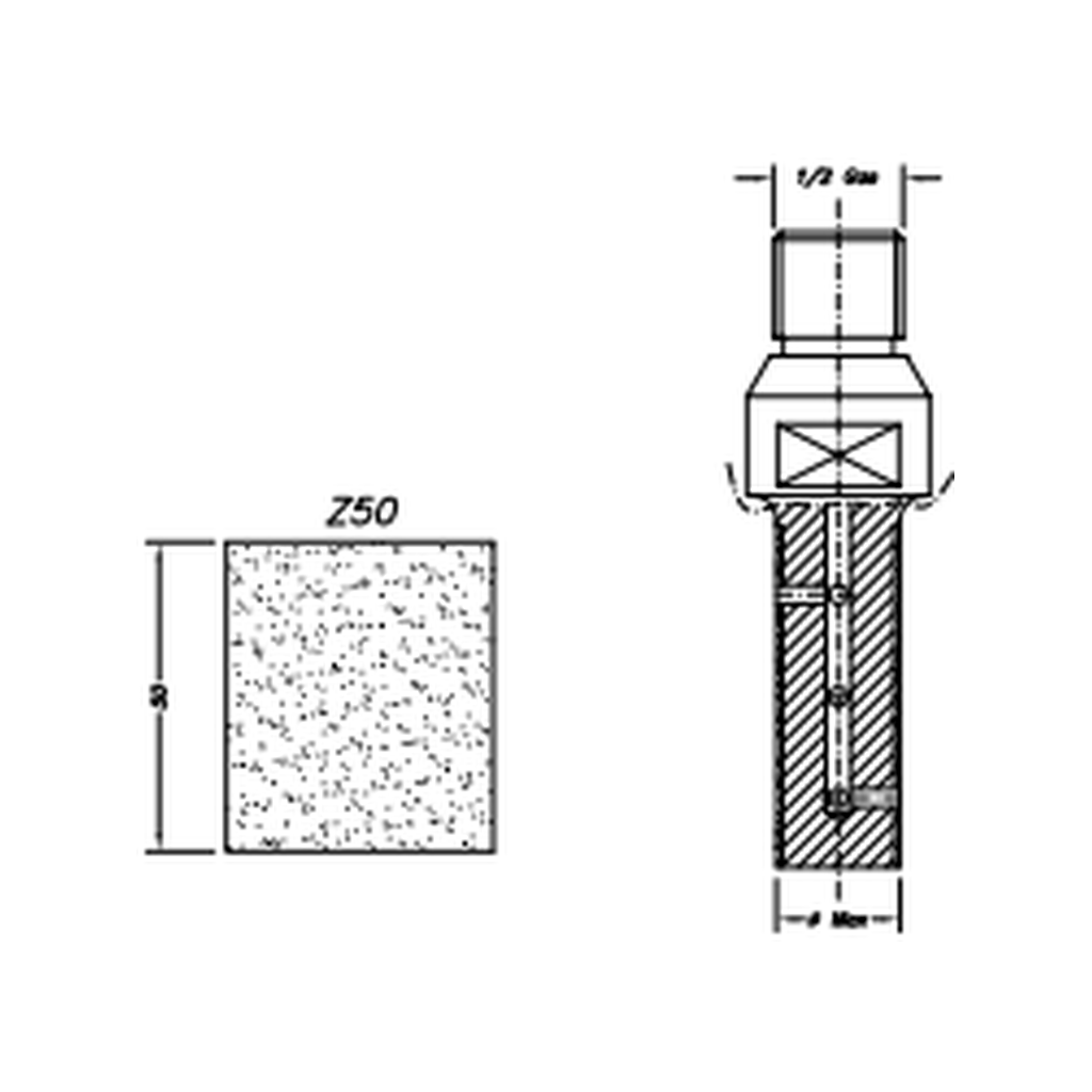 [SCE21036] Marmo Elettromeccanica Z50 Flat Polish Seam - 50mm Diamond Profiling Wheel - Line 20 CNC 1/2 Gas Sinkhole (1, EHS Kit)