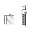 Marmo Elettromeccanica Z50 Flat Polish Seam - 50mm Diamond Profiling Wheel - Router Bit