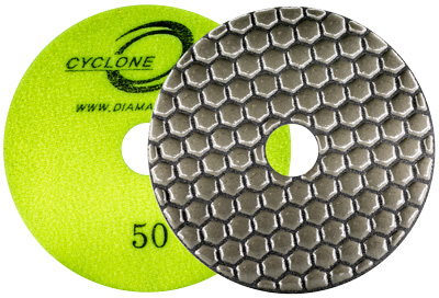 Cyclone HexaDry 4" Dry Polishing Pad