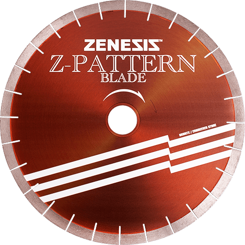 [ZESG20V18T1212T] ZENESIS Z-Pattern Bridge Saw Blade - 50/60 Arbor (12")