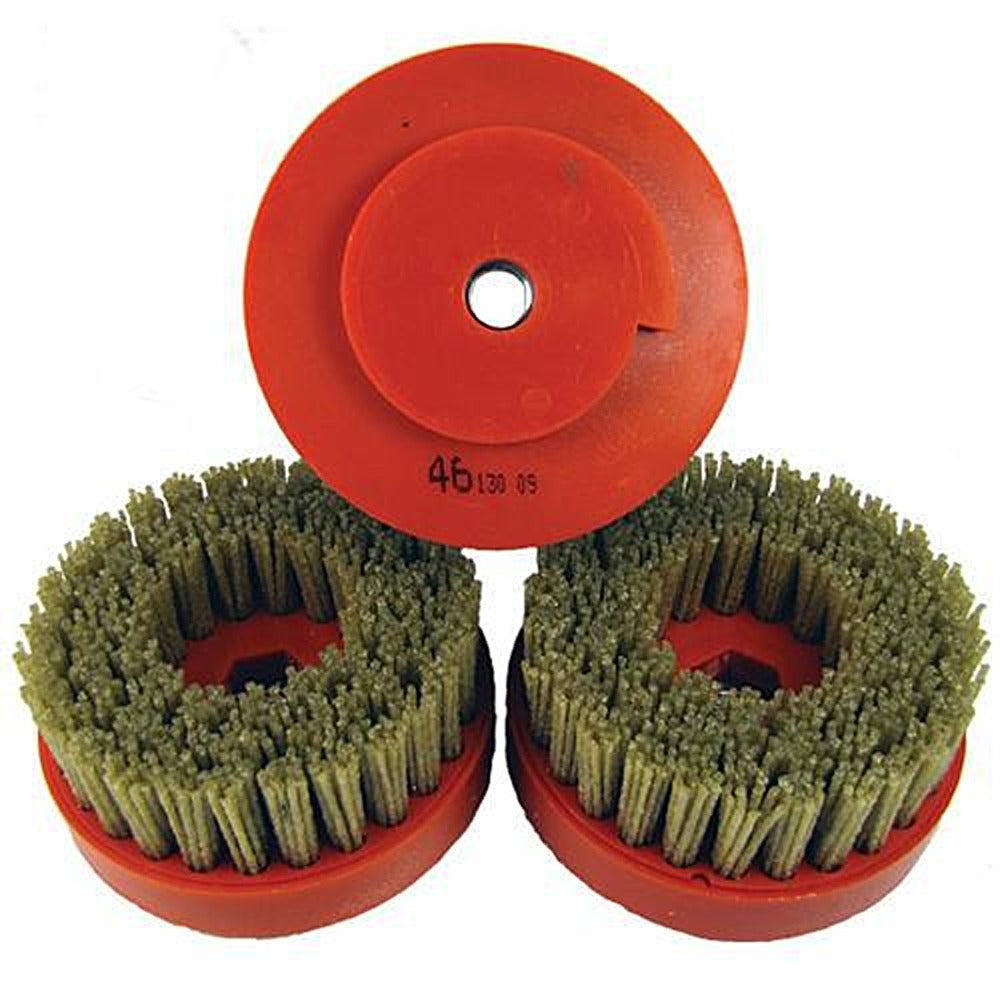[25DIAM04036] Tenax 4" Snail Lock Diamond Brush for Stone Texturing & Antiquing (#36)