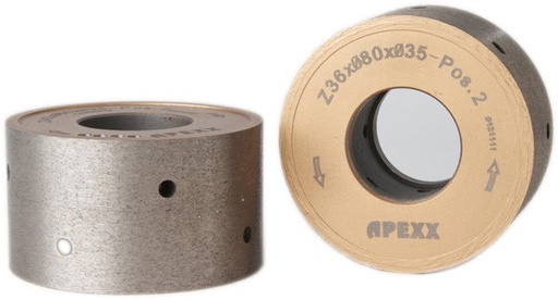[22701-01006] APEXX Gold CNC Super Z Wheels - 80mm - 36mm - Segmented Pos.1