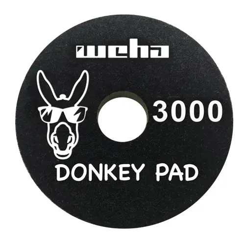 [134295] 4" Donkey Quartz Face Polish Surface Polishing Pad 3000 Grit for Quartz, Engineered Stone, Marbl...