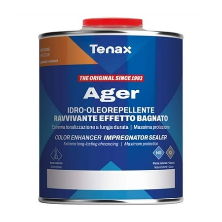 [1MPA00BG50] Tenax Ager 1qt. (1L) Stone Enhancing Sealer for Marble, Granite, & Natural Stone – Color Enriching, Stain Protection
