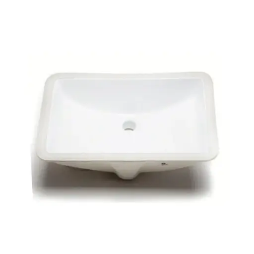 [BR206W] BR206W- White Color Rectangular Vanity Sink In. (18-1/2" x 12-1/2") - Out. (20-1/2" x 14-1/2" x 7-1/2")  