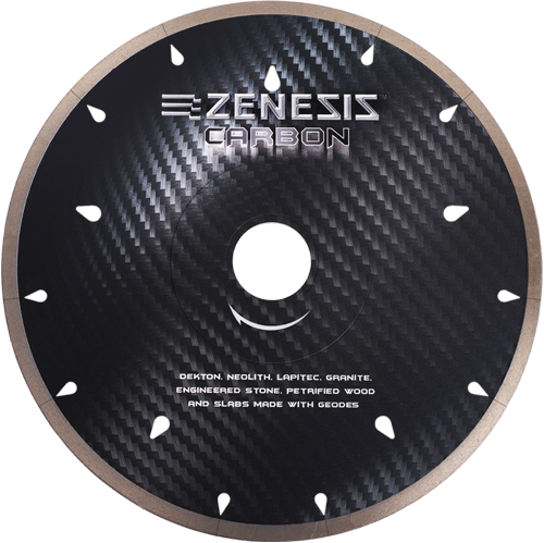 [ZLSGD10UT1410T] ZENESIS Carbon Bridge Saw Blade - 14", 10mm Segment - 50/60 Arbor - for Dekton, Neolith, Lapitek, Petrified Wood, Geode