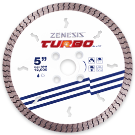 [ZRG10S0610CR] Zenesis 6" Turbo Blade for Granite & Engineered Stone - Dry/Wet