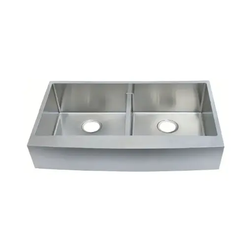 [APR3117] APR-3117 - Double Bowl Farm Sink Fits 36" Cab. (7" Apron - 34" x 21-1/4" x 9")