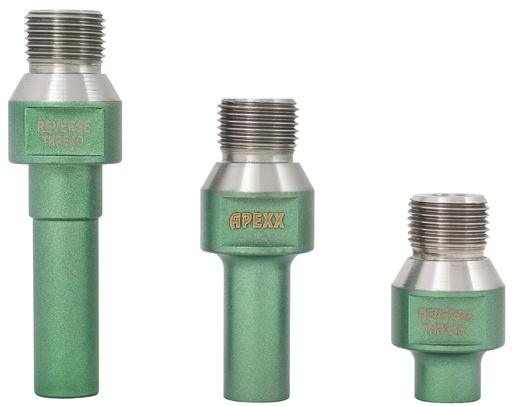 [10101-03007] Apexx 4" Stainless Reverse Thread Adapter